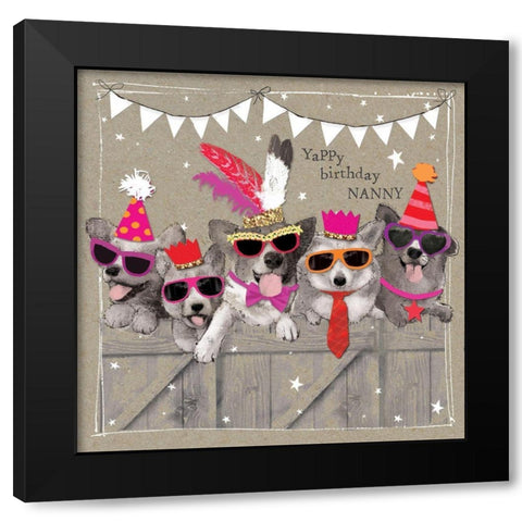 Fancypants Cool Dogs VI Black Modern Wood Framed Art Print with Double Matting by Gower, Hammond