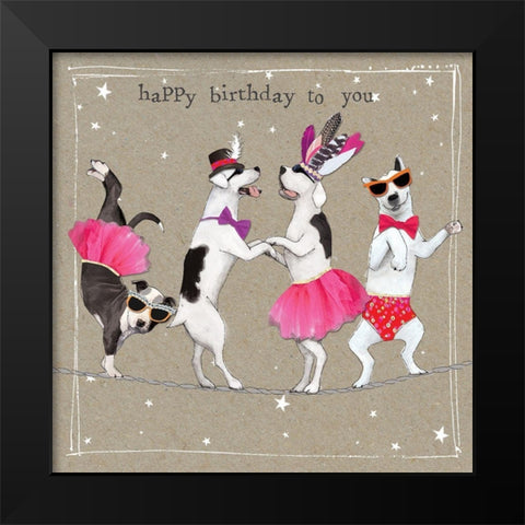 Fancypants Cool Dogs X Black Modern Wood Framed Art Print by Gower, Hammond