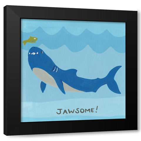 Jawesome I Black Modern Wood Framed Art Print with Double Matting by Vess, June Erica