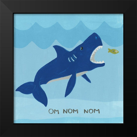 Jawesome II Black Modern Wood Framed Art Print by Vess, June Erica