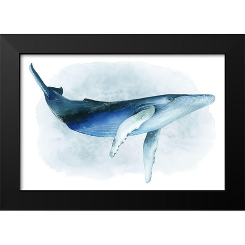 Watercolor Humpback I Black Modern Wood Framed Art Print by Popp, Grace