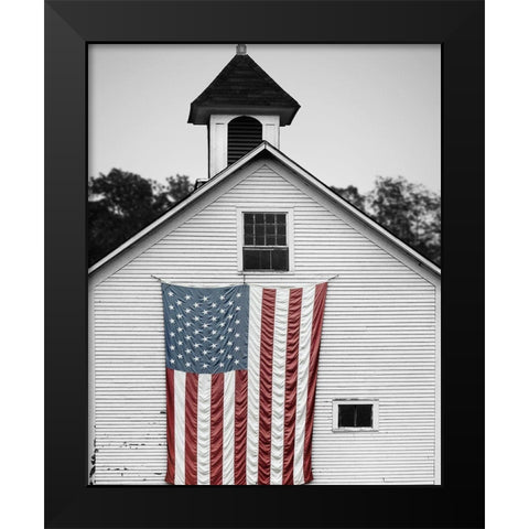 Flags of Our Farmers XVII Black Modern Wood Framed Art Print by McLoughlin, James