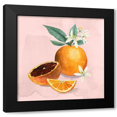 Orange Blossom I Black Modern Wood Framed Art Print by Popp, Grace