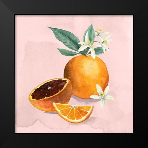 Orange Blossom I Black Modern Wood Framed Art Print by Popp, Grace