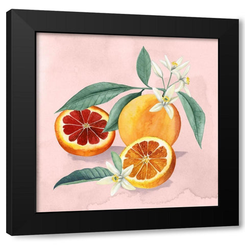 Orange Blossom II Black Modern Wood Framed Art Print by Popp, Grace