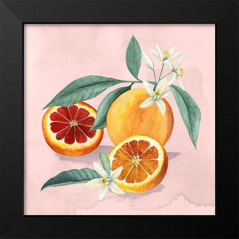 Orange Blossom II Black Modern Wood Framed Art Print by Popp, Grace