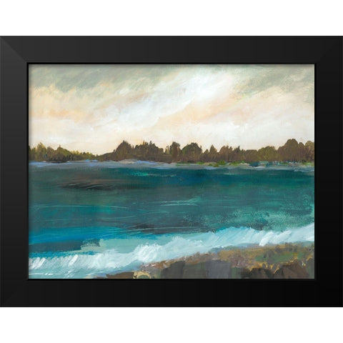 Seaside View II Black Modern Wood Framed Art Print by Fields, Karen