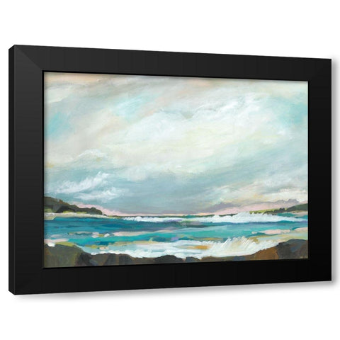 Seaside View III Black Modern Wood Framed Art Print with Double Matting by Fields, Karen