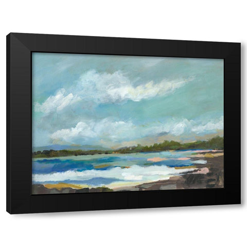 Seaside View IV Black Modern Wood Framed Art Print with Double Matting by Fields, Karen