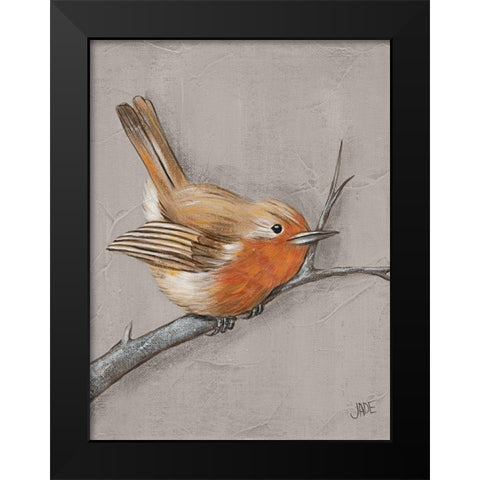 Winter Bird II Black Modern Wood Framed Art Print by Reynolds, Jade