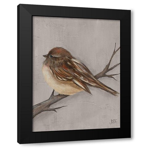 Winter Bird III Black Modern Wood Framed Art Print with Double Matting by Reynolds, Jade