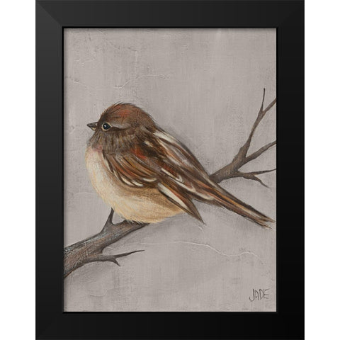 Winter Bird III Black Modern Wood Framed Art Print by Reynolds, Jade