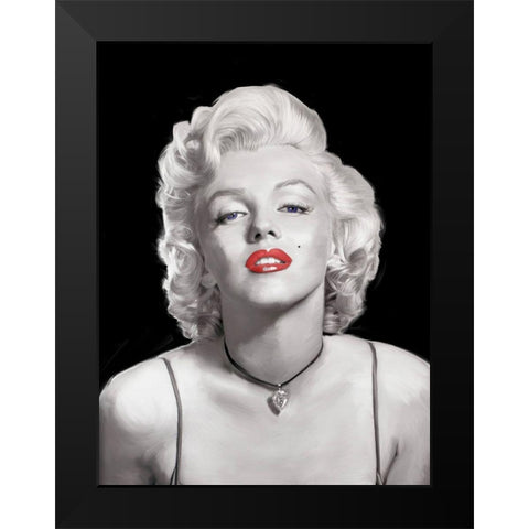 Look of Love Blue Eyes Black Modern Wood Framed Art Print by Michaels, Jerry