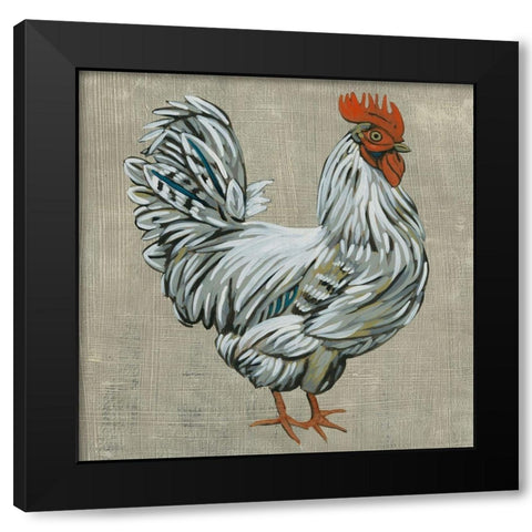 Roost III Black Modern Wood Framed Art Print with Double Matting by Zarris, Chariklia