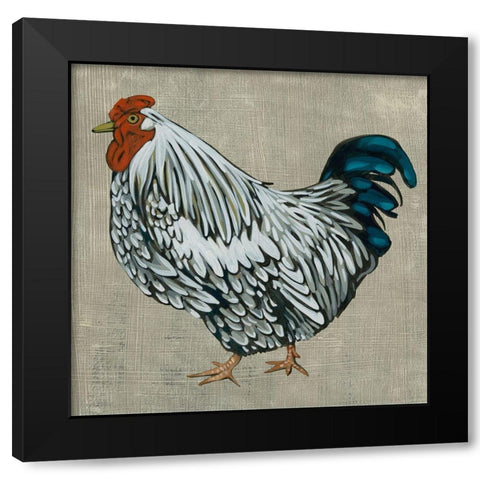 Roost IV Black Modern Wood Framed Art Print with Double Matting by Zarris, Chariklia
