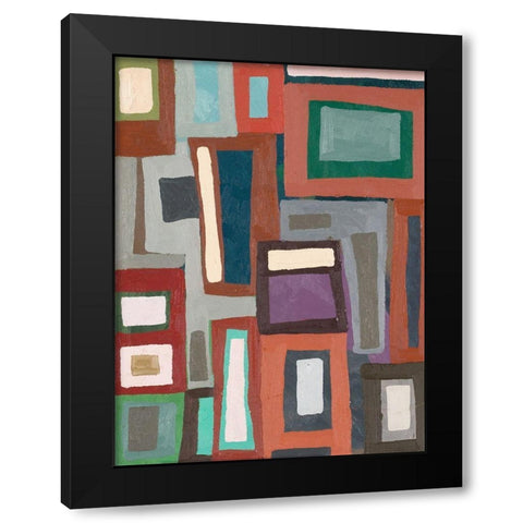 Color Blocking I Black Modern Wood Framed Art Print by Ferrell, Erin McGee