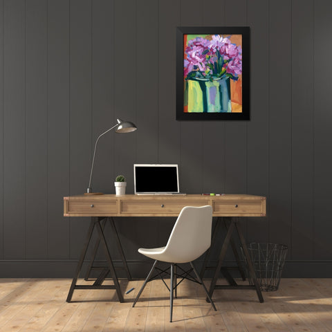 Violet Spring Flowers IV Black Modern Wood Framed Art Print by Ferrell, Erin McGee