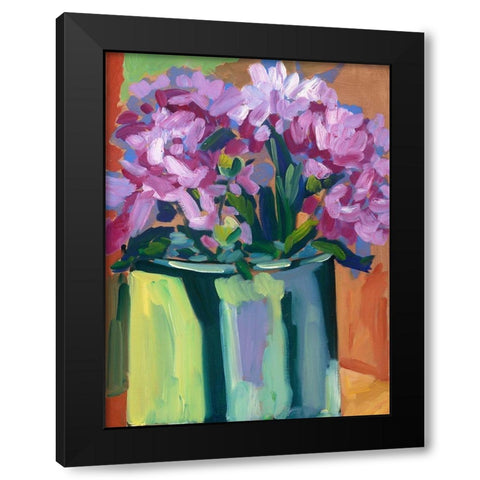 Violet Spring Flowers IV Black Modern Wood Framed Art Print by Ferrell, Erin McGee