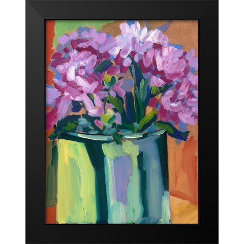 Violet Spring Flowers IV Black Modern Wood Framed Art Print by Ferrell, Erin McGee