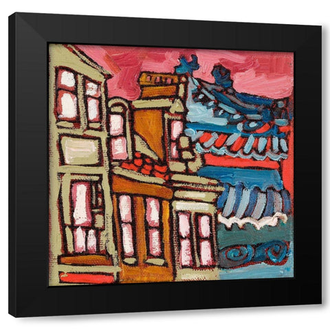 Chinatown III Black Modern Wood Framed Art Print by Ferrell, Erin McGee