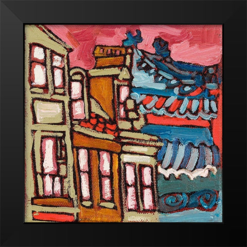 Chinatown III Black Modern Wood Framed Art Print by Ferrell, Erin McGee