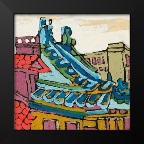 Chinatown V Black Modern Wood Framed Art Print by Ferrell, Erin McGee