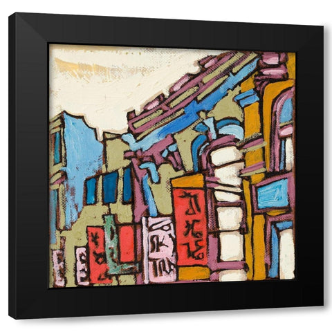 Chinatown IX Black Modern Wood Framed Art Print with Double Matting by Ferrell, Erin McGee