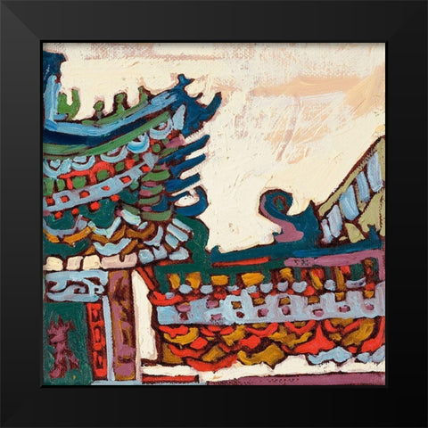 Chinatown X Black Modern Wood Framed Art Print by Ferrell, Erin McGee