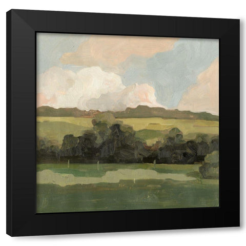 Ochre Evening II Black Modern Wood Framed Art Print by Scarvey, Emma