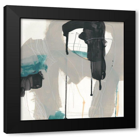 Carioca II Black Modern Wood Framed Art Print with Double Matting by Vess, June Erica