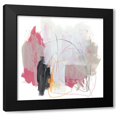 Symphony in Riffs II Black Modern Wood Framed Art Print with Double Matting by Vess, June Erica