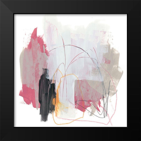 Symphony in Riffs II Black Modern Wood Framed Art Print by Vess, June Erica