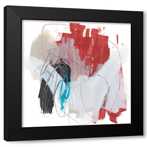 Symphony in Riffs V Black Modern Wood Framed Art Print by Vess, June Erica