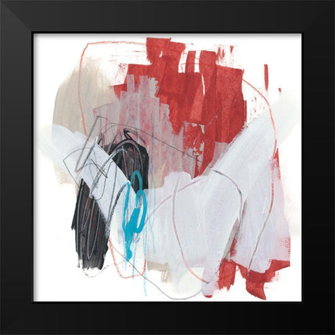 Symphony in Riffs V Black Modern Wood Framed Art Print by Vess, June Erica