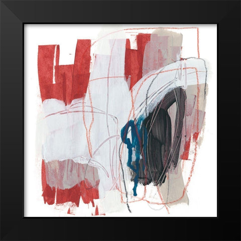 Symphony in Riffs VIII Black Modern Wood Framed Art Print by Vess, June Erica