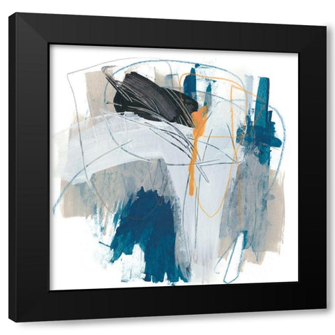 Symphony in Riffs X Black Modern Wood Framed Art Print by Vess, June Erica