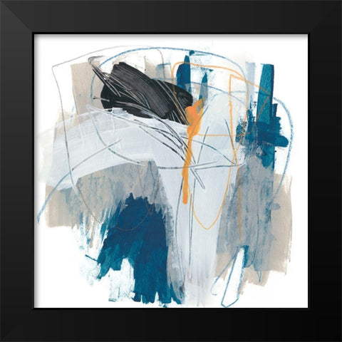 Symphony in Riffs X Black Modern Wood Framed Art Print by Vess, June Erica