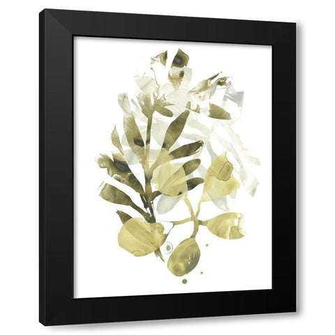 Lichen and Leaves II Black Modern Wood Framed Art Print with Double Matting by Vess, June Erica