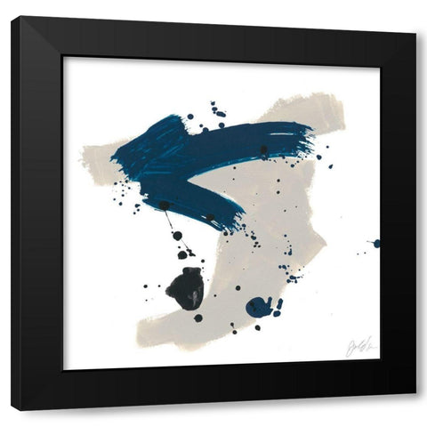 Kanji V Black Modern Wood Framed Art Print by Vess, June Erica
