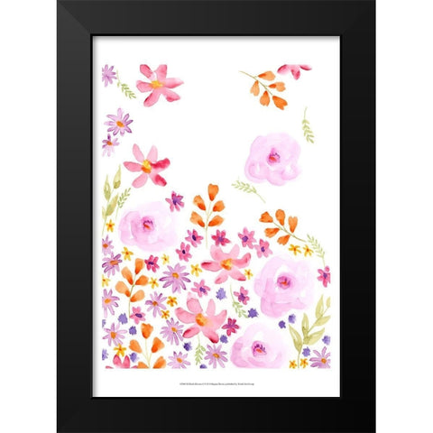 Blush Blooms I Black Modern Wood Framed Art Print by Moore, Regina