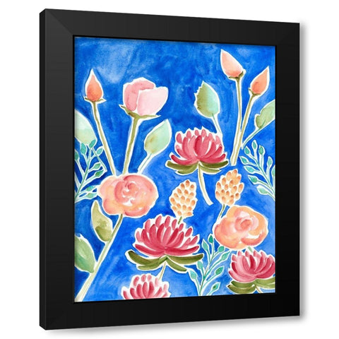 Colorful Array I Black Modern Wood Framed Art Print with Double Matting by Moore, Regina