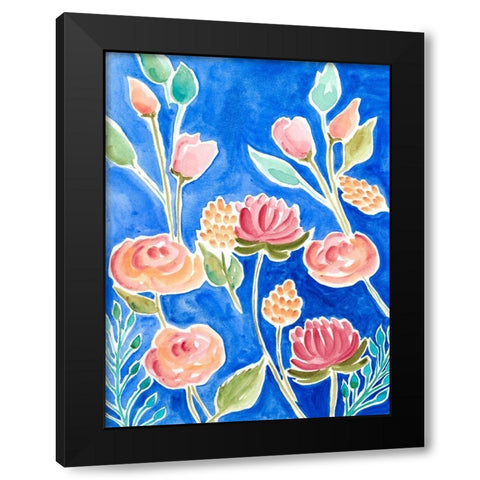 Colorful Array II Black Modern Wood Framed Art Print with Double Matting by Moore, Regina