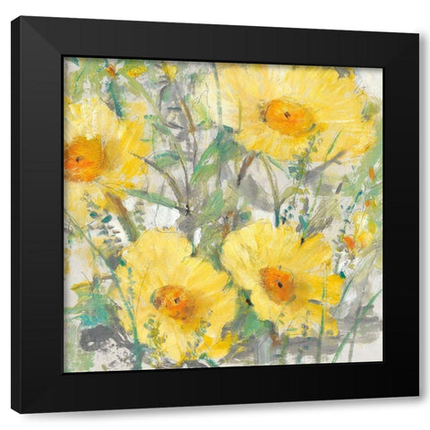 Yellow Bunch I Black Modern Wood Framed Art Print by OToole, Tim