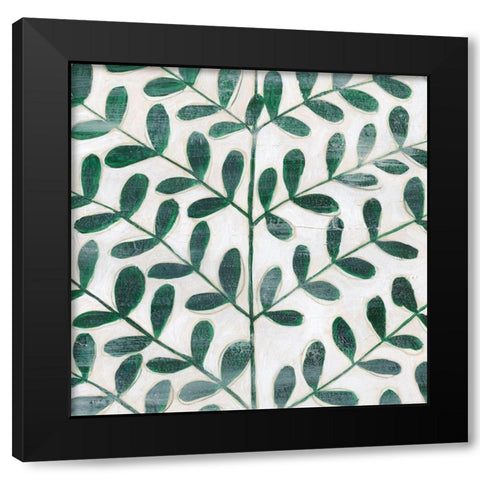 Emerald Palm II Black Modern Wood Framed Art Print with Double Matting by Popp, Grace