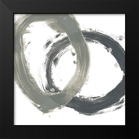 Circular Reaction VI Black Modern Wood Framed Art Print by Vess, June Erica