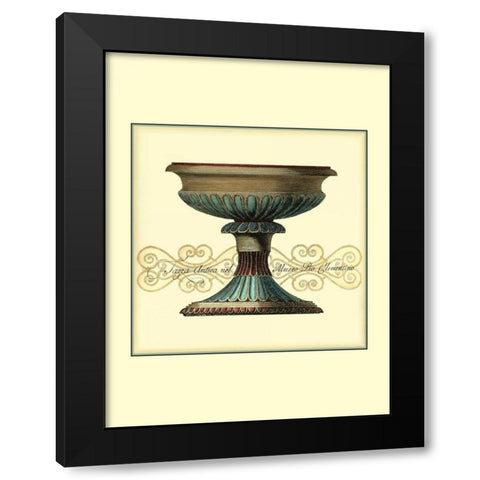 Antica Clementino Urna IV Black Modern Wood Framed Art Print by Vision Studio