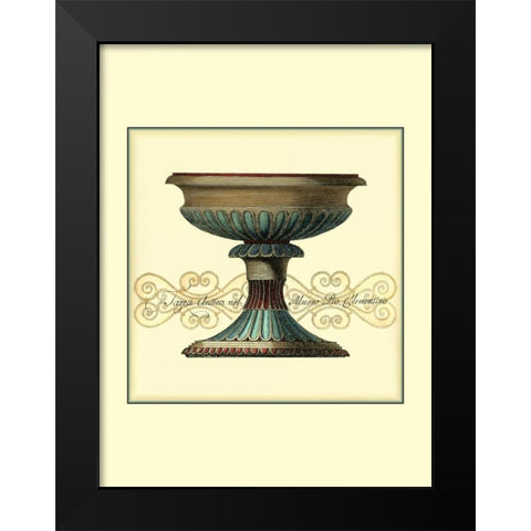 Antica Clementino Urna IV Black Modern Wood Framed Art Print by Vision Studio