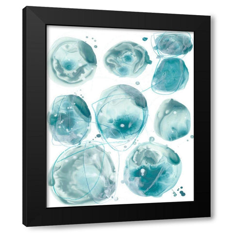 Bauble II Black Modern Wood Framed Art Print by Vess, June Erica