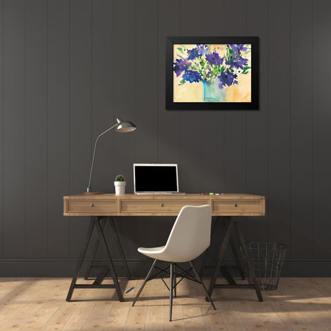 Floral Wild Thing II Black Modern Wood Framed Art Print by Dixon, Samuel