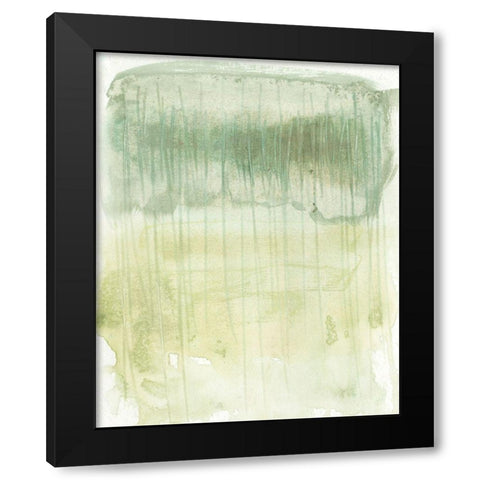 Verdant Falls II Black Modern Wood Framed Art Print with Double Matting by Goldberger, Jennifer